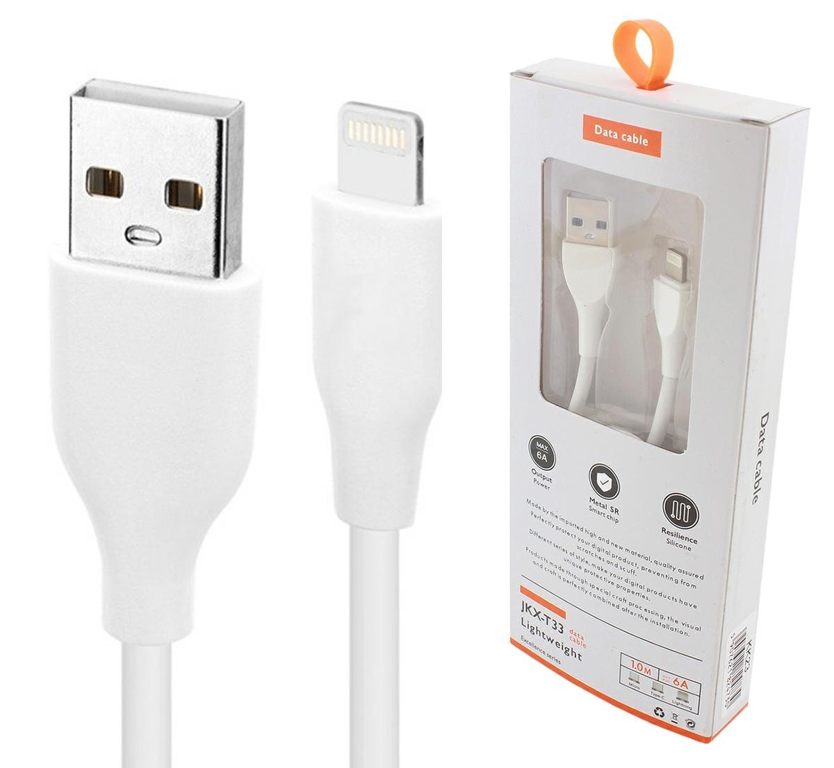 Cablu USB - Lightning, 2,1A, alb, lungime cablu 100 cm - imagine 7